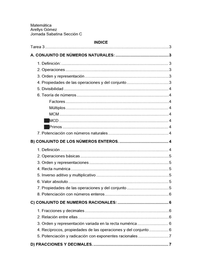 Tarea Mate 3 | PDF | Números | Número racional