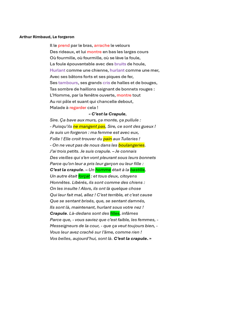 Analyse du poème 