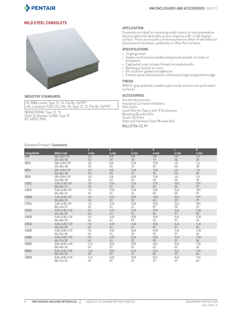 Hoffman Consolate Enclosures | PDF | Materials | Industrial Processes
