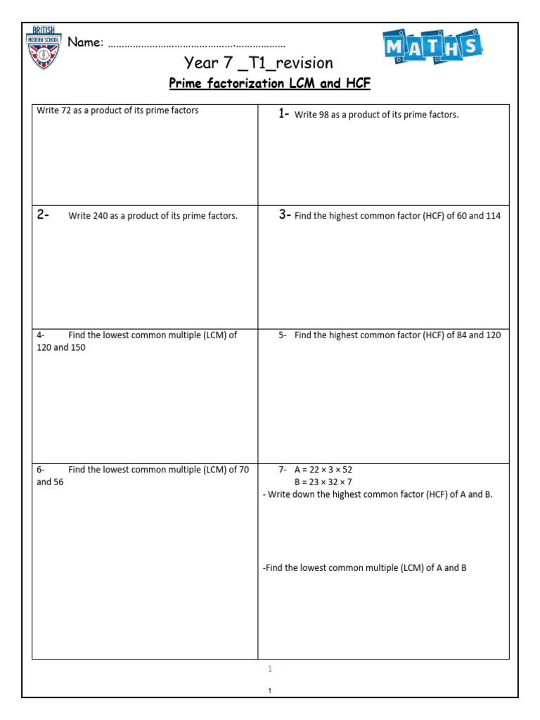 Year 7 Maths Revision Guide | PDF | Significant Figures | Numbers