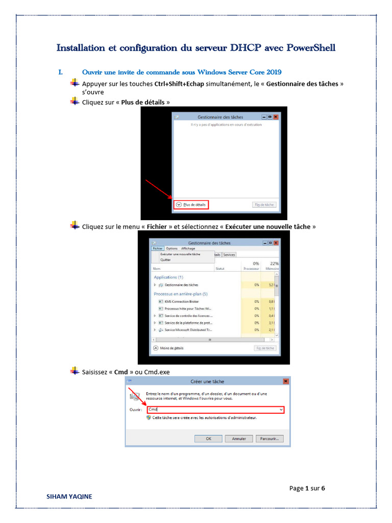 Installer DHCP avec PowerShell sur Windows Server | PDF | Serveur ...
