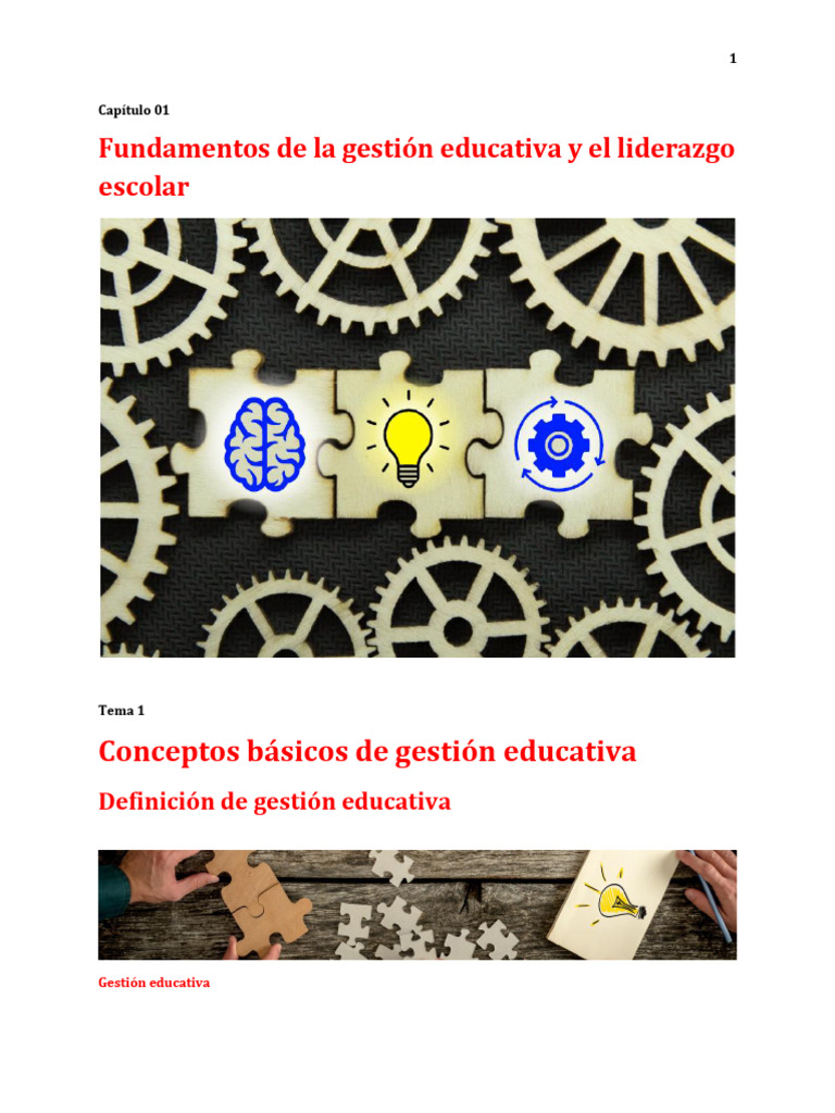 Fundamentos de la Gestión Educativa | PDF | Evaluación | Liderazgo