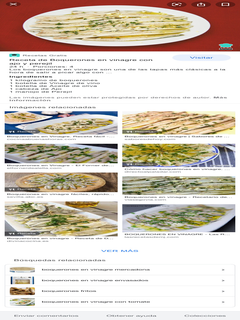 Receta de Boquerones en Vinagre | PDF