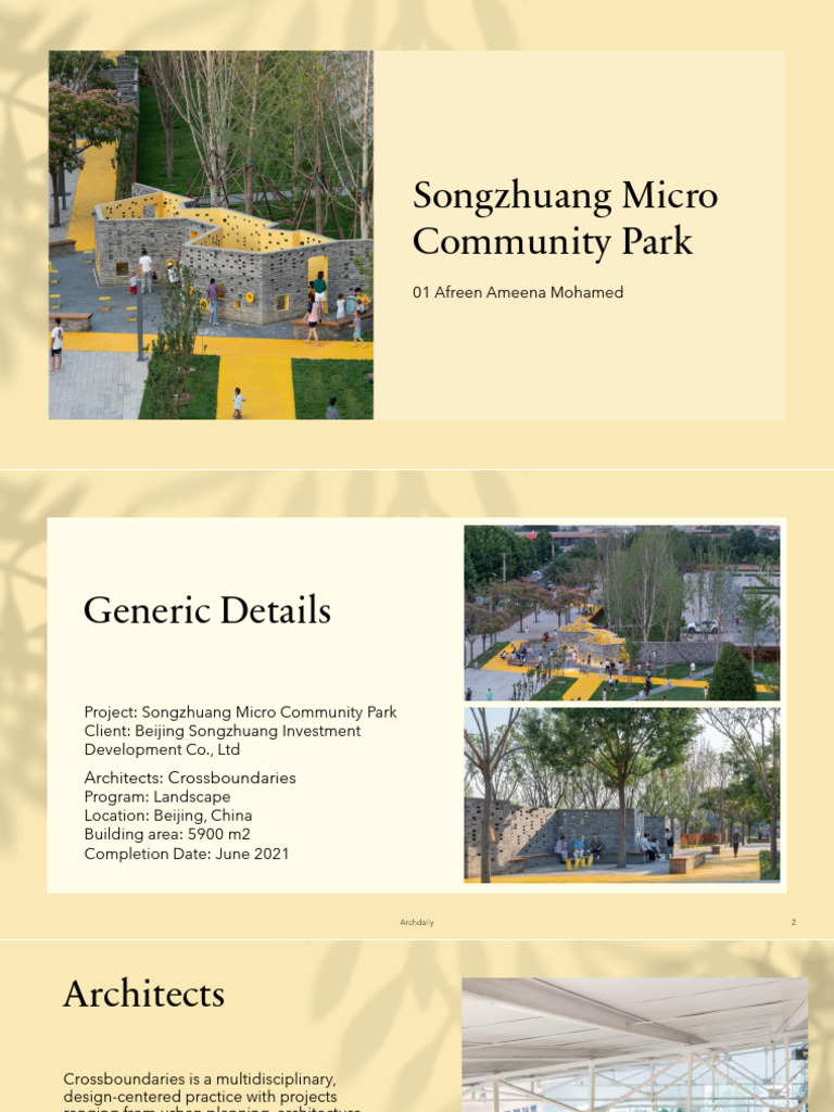 Songzhuang Micro Community Park Design | PDF | Parks