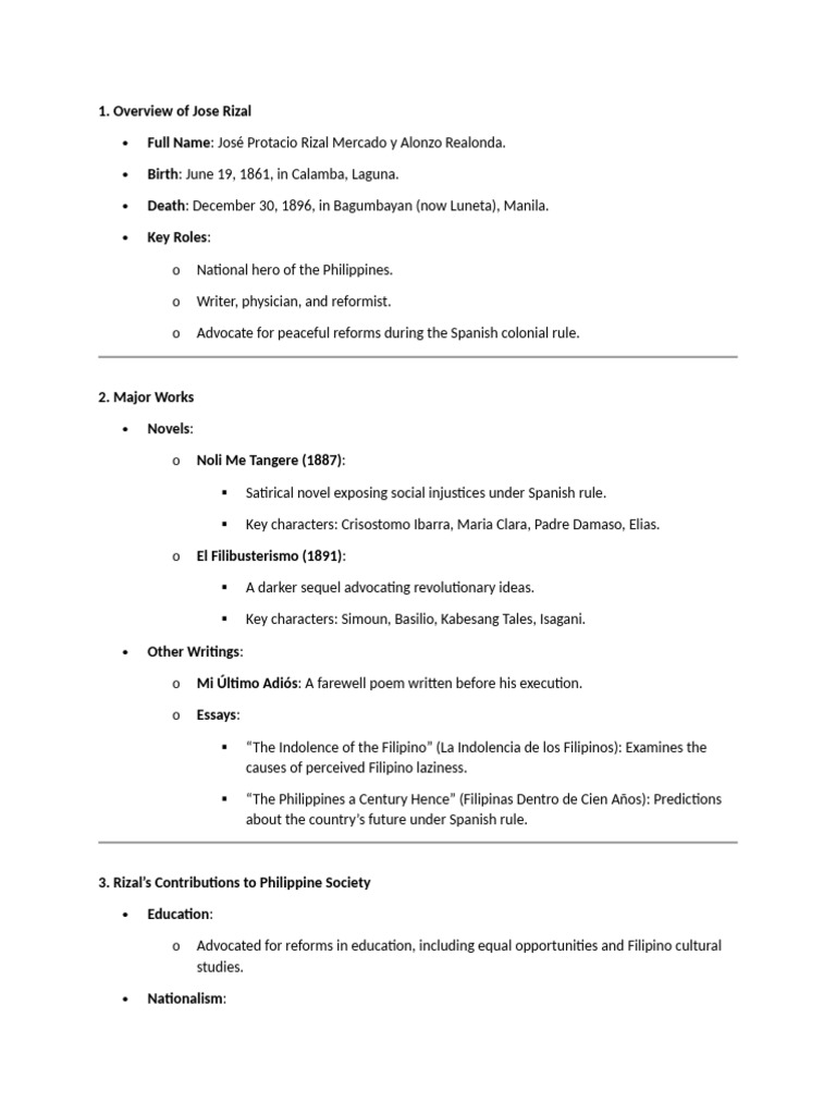 RIZAl LET Review | PDF | Philippines