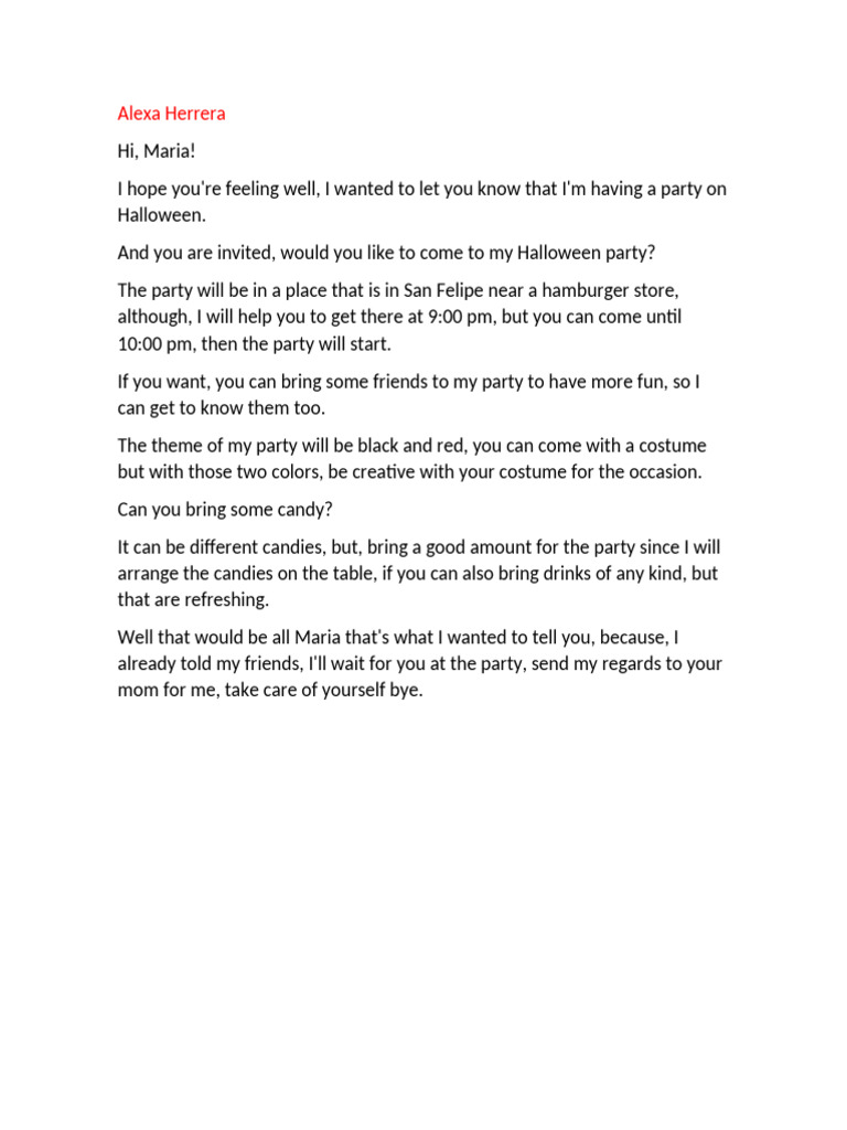 Halloween Party Invitation Details | PDF