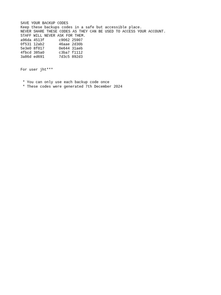 CB Backups Codes Jht002 | PDF