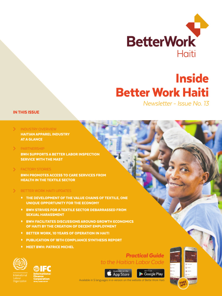 Better Work Haiti: Newsletter 13 | PDF | Employment | Clothing Industry