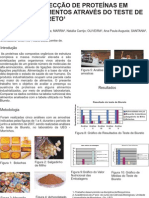 Poster Detecção de proteinas em alimentos atraves do teste biureto