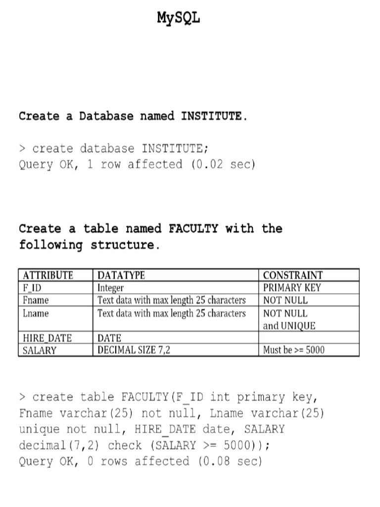 MySql Queries | PDF