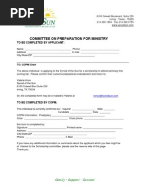 COPM Form