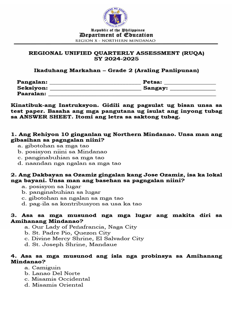 AP G2 Test Questionnaire Q2 | PDF