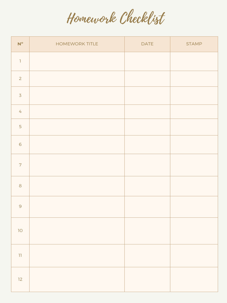 Checklist Listado de Libros Sencillo Marrón | PDF