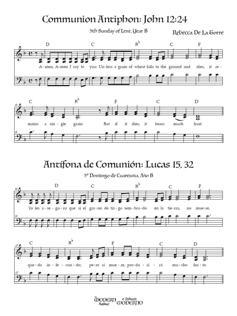 Communion antiphon john 1224 5th lent b w verses pdf
