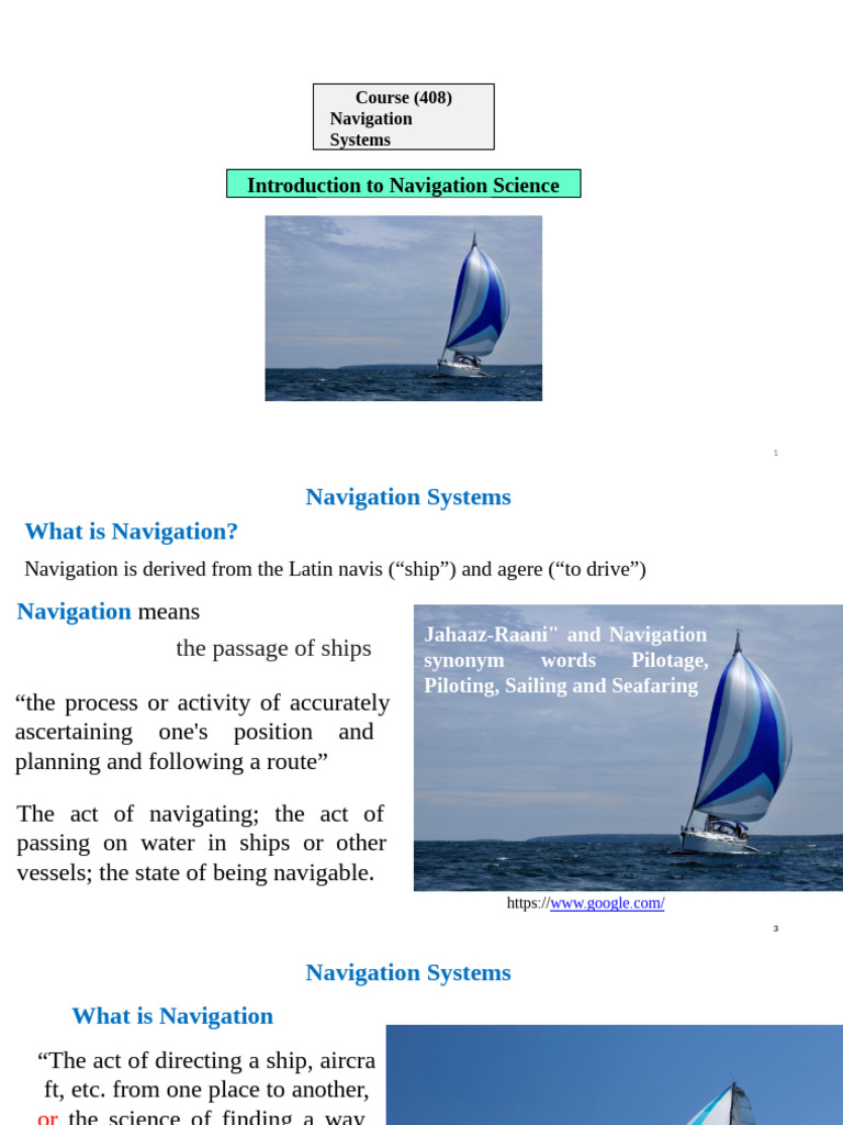 Introduction to Navigation Systems | PDF | Navigation | Global ...