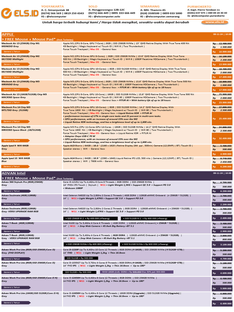 ELS 08 November 2024 | PDF | Computer Hardware | Apple Inc.