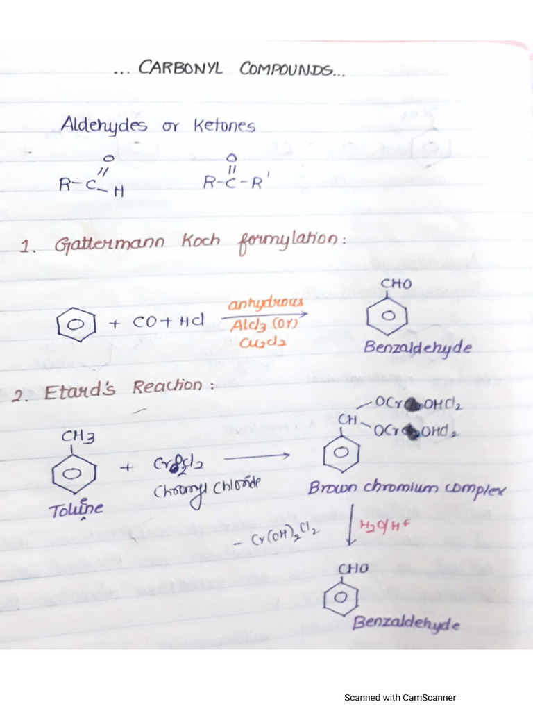 Carbonyl Compounds | PDF