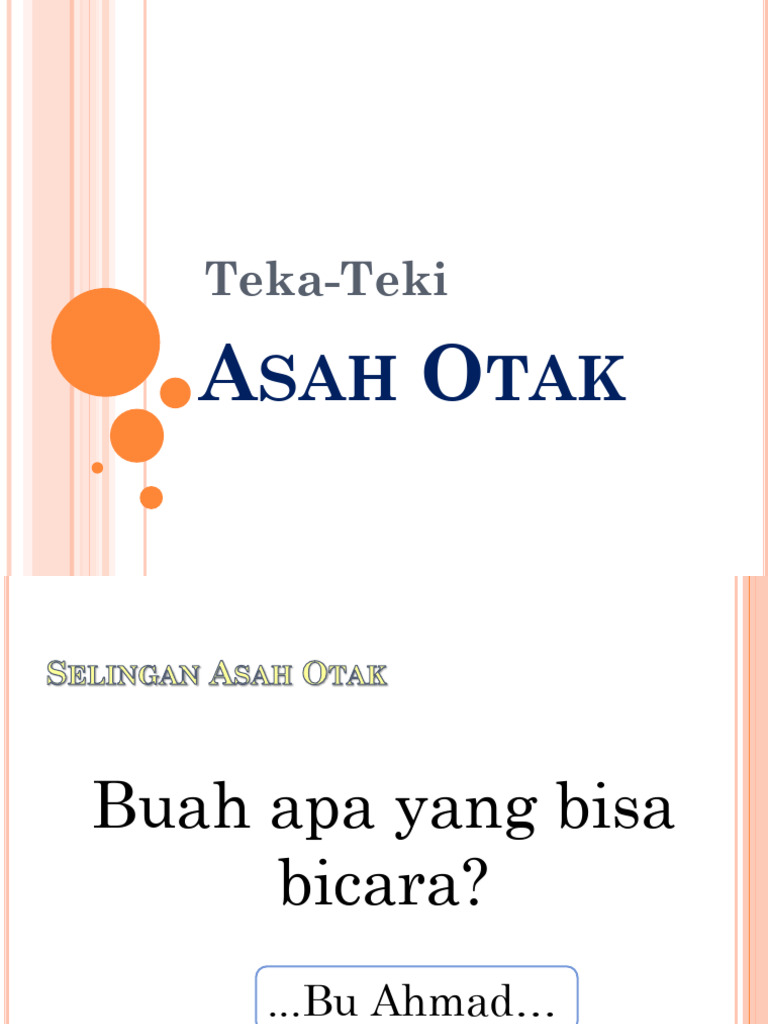 5 Teka - Teki Asah Otak | PDF