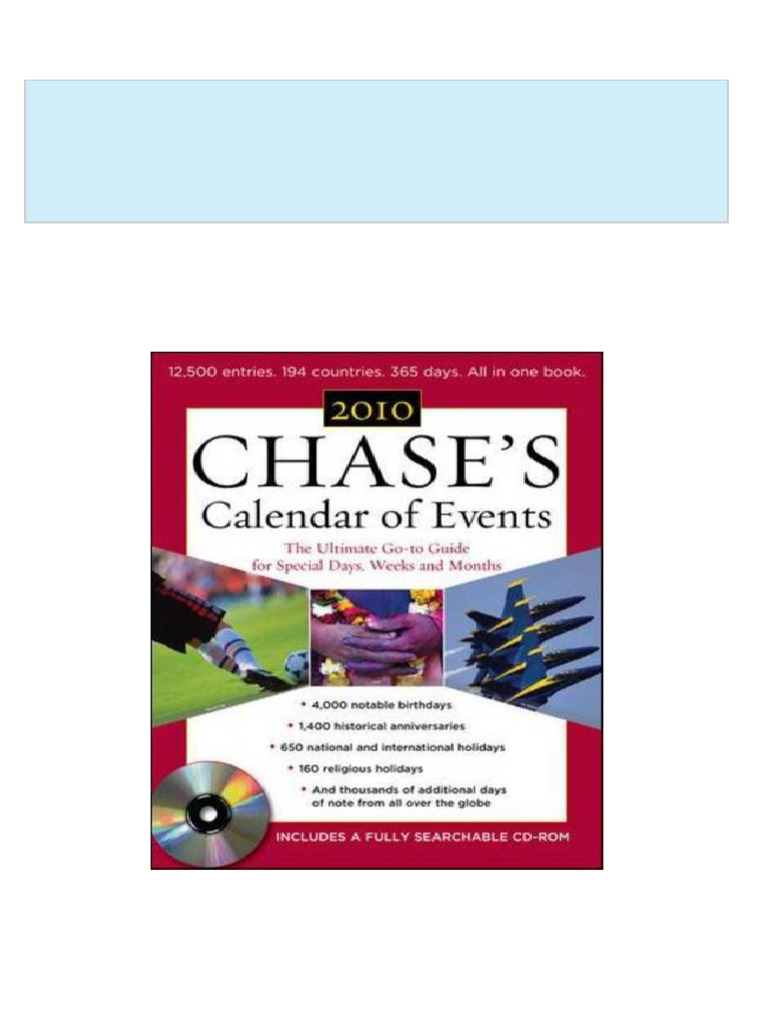 Instant Download Chase s Calendar of Events 2010 The Ultimate Go to