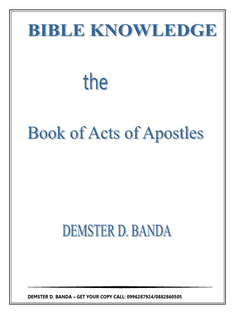 Acts of Apostles Final | PDF | Paul The Apostle | Jesus