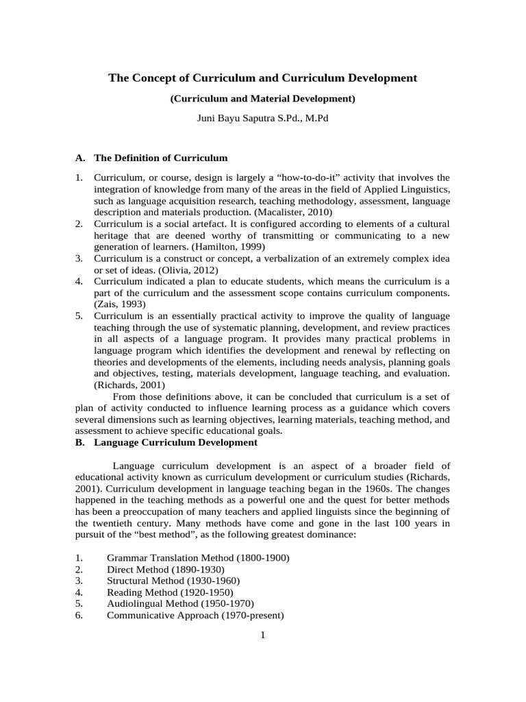 Understanding Curriculum Concepts | PDF | Curriculum | Language Education