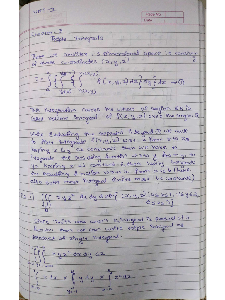 Triple Integrals Pdf