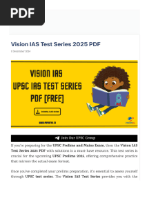 Vision IAS Test Series 2025 PDF