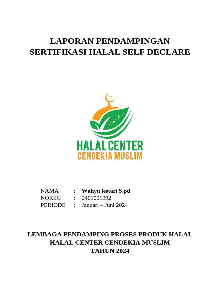 Contoh Sertifikat Halal 2024 | PDF