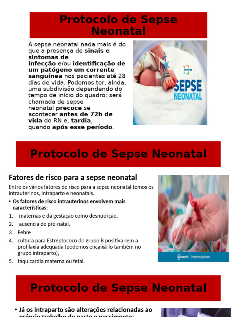 Protocolo de Sepse Neonatal: Diagnóstico e Cuidados | PDF | Sepse ...