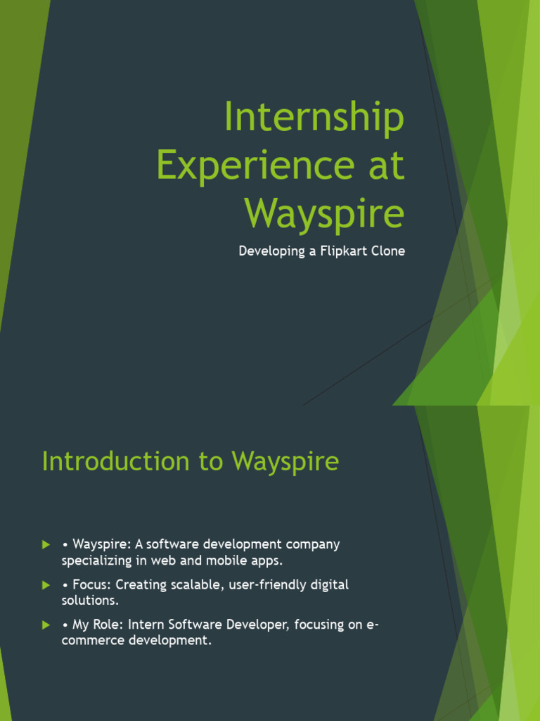 Internship Presentation Wayspire | PDF | Computing | Computer Science