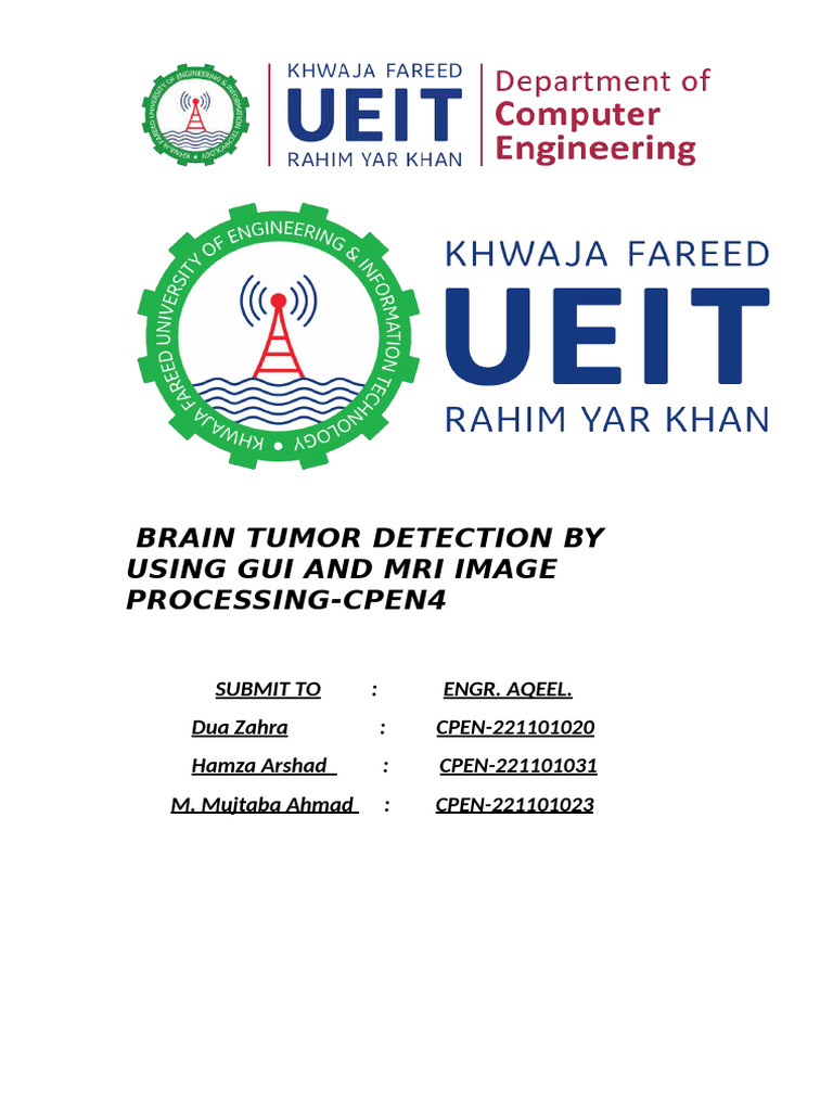 Brain Tumor Detection via MRI and GUI | PDF | Brain Tumor | Imaging