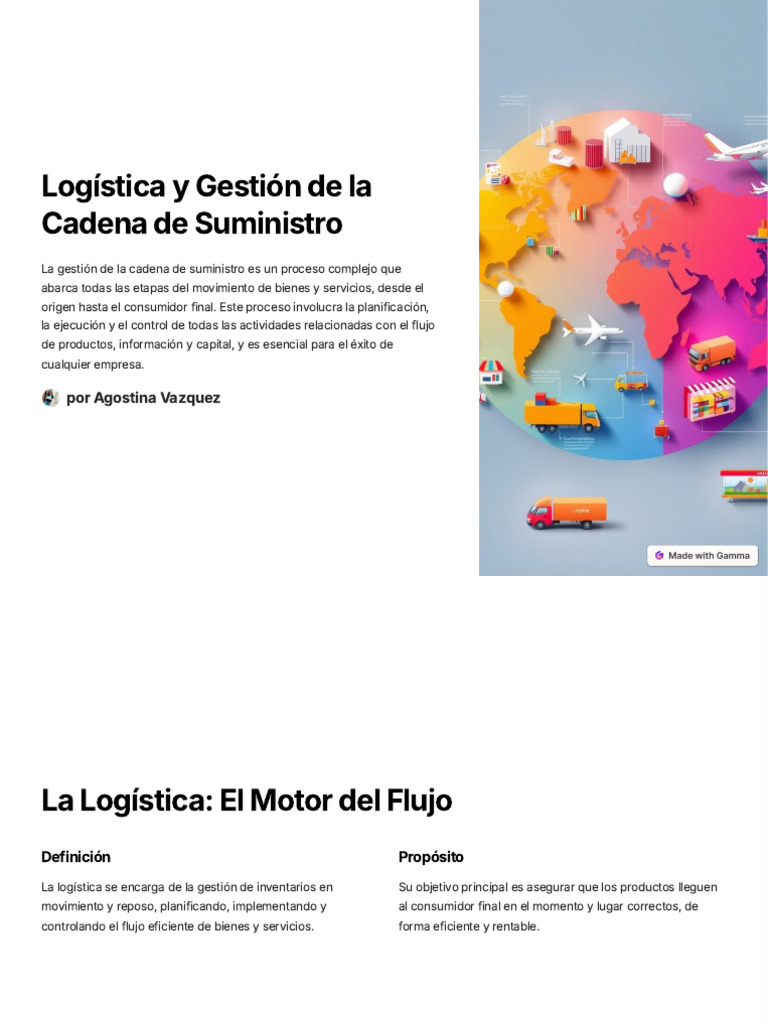 Logística y Cadena de Suministro Eficiente | PDF | Logística | Cadena ...