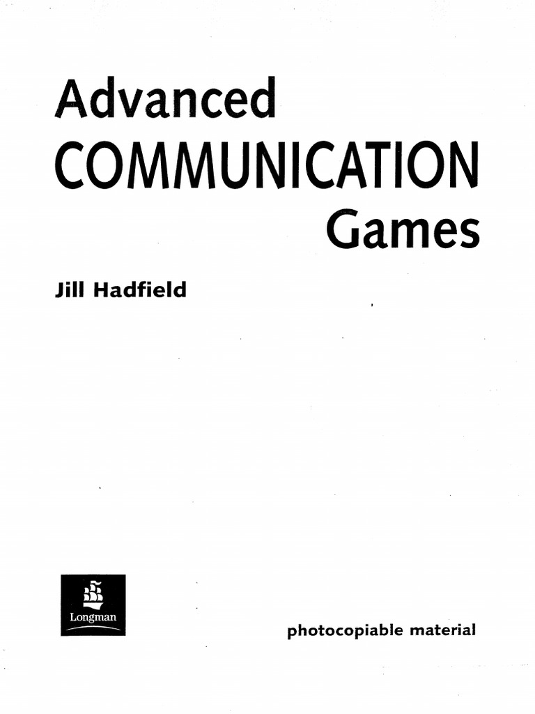 Advanced Communication Games Guide | PDF | Linguistics | Grammar