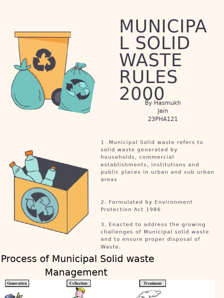 Municipal Solid Waste Management Rules | PDF
