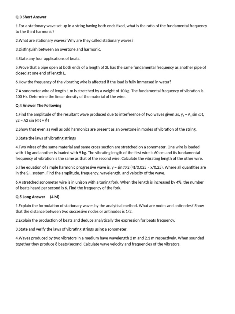 Superposition of Waves | PDF