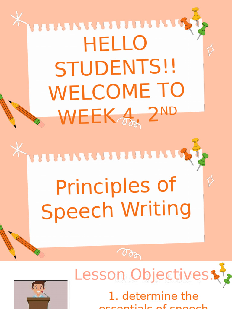Principles of Speech Writing Guide | PDF | Human Communication ...