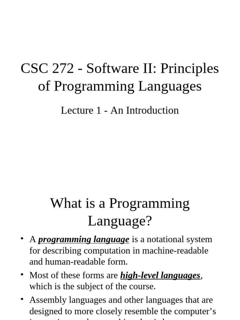 Principles of Programming Languages (After Mid) | PDF | Computer ...