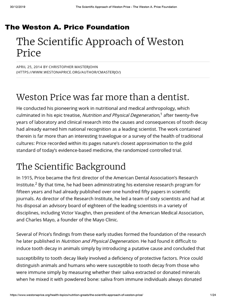 Weston Price's Scientific Research on Nutrition PDF Vitamin D