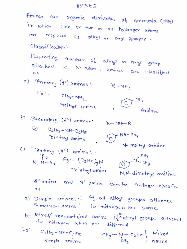 Amines | PDF | Carbon Compounds | Chemistry