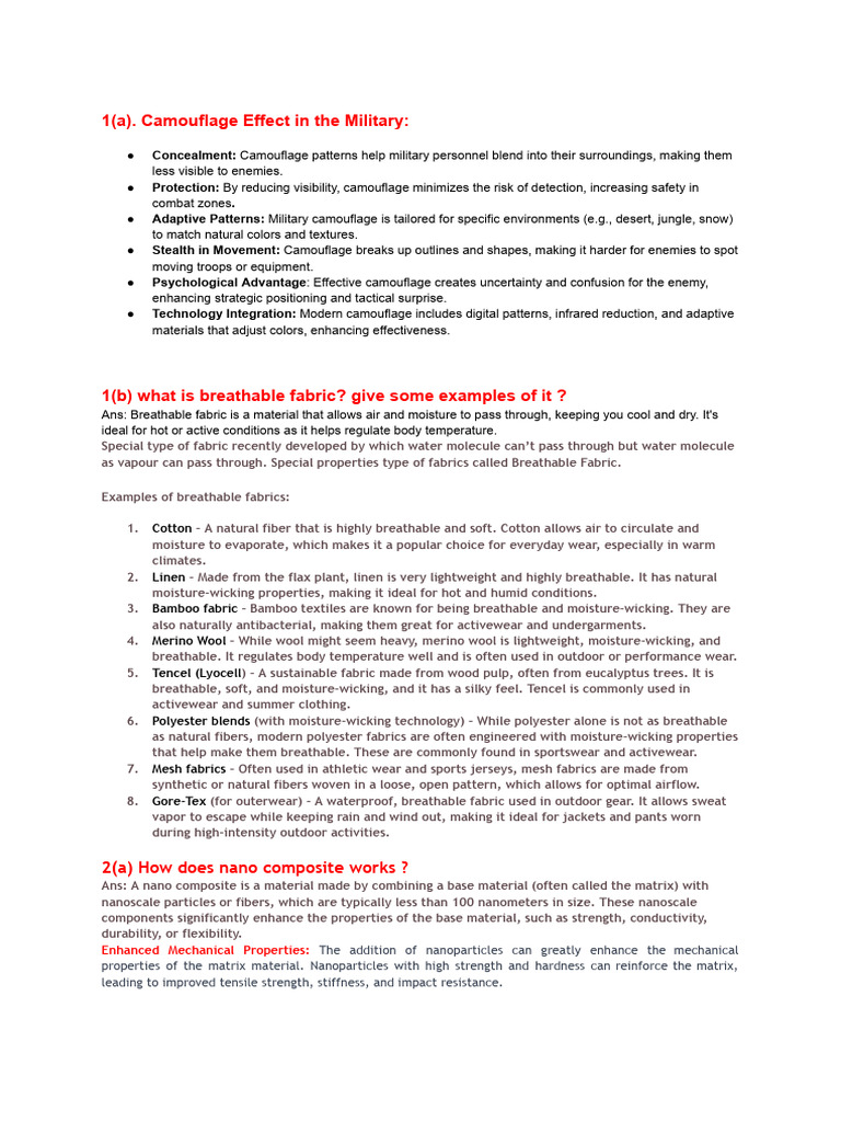 Ttn 2nd Assesment Pdf Nanocomposite Textiles