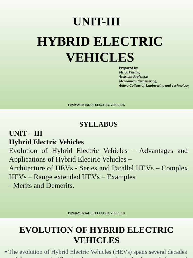 Overview of Hybrid Electric Vehicles | PDF | Hybrid Vehicle | Electric ...