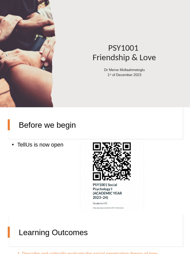 Understanding Friendship and Love Dynamics | PDF | Love | Attachment Theory