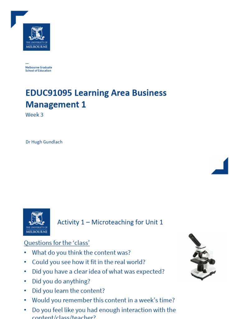 BUSM 1 S1 Wk 3 2023 PDF Teachers Human Communication