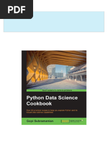 Python data science cookbook over 60 practical recipes to help you explore Python and its robust data science capabilities Subramanian download pdf