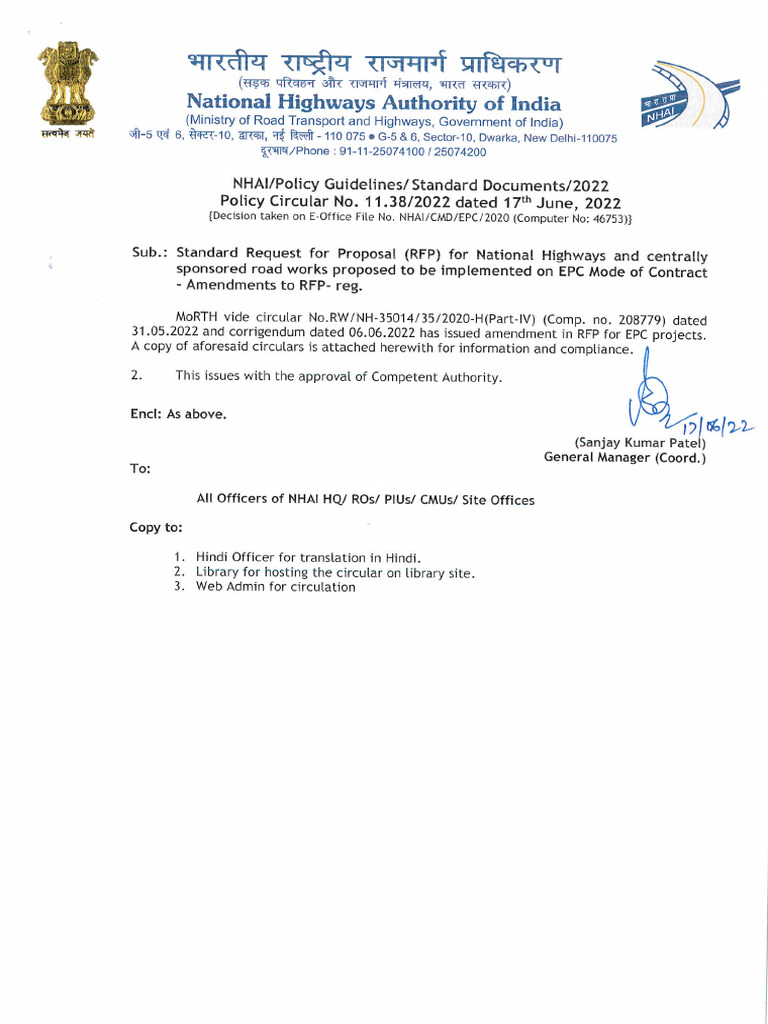 11.38 Amendment - Standard Request For Proposal (RFP) For National ...