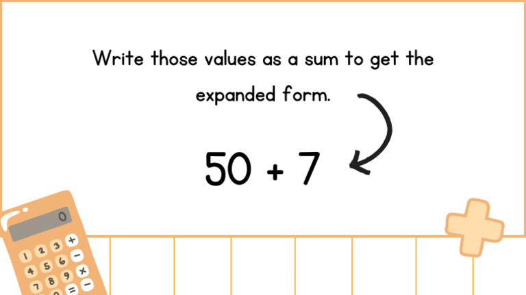 Writing Numbers in Expanded Form Math Presentation in Orange White ...