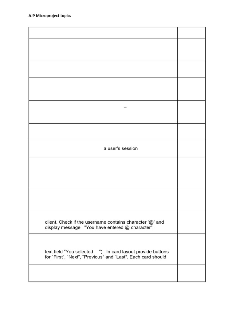 AJP Microprojects | PDF | User (Computing) | Password