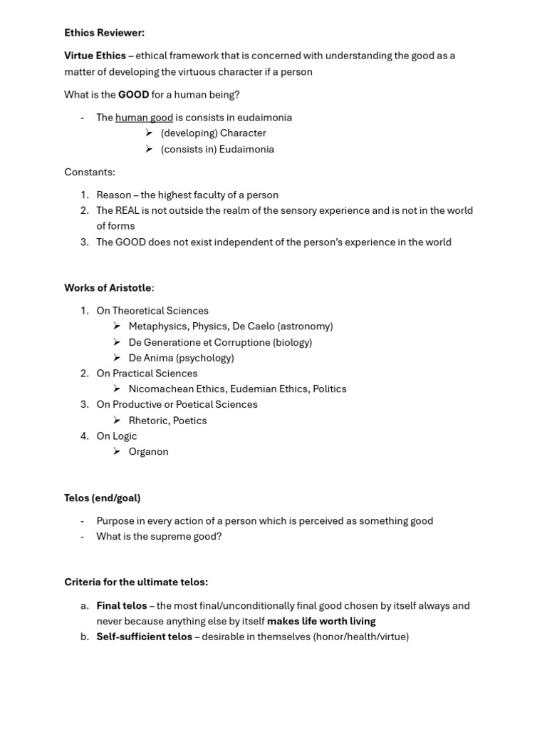 Understanding Virtue Ethics and Eudaimonia | PDF | Virtue | Ancient ...