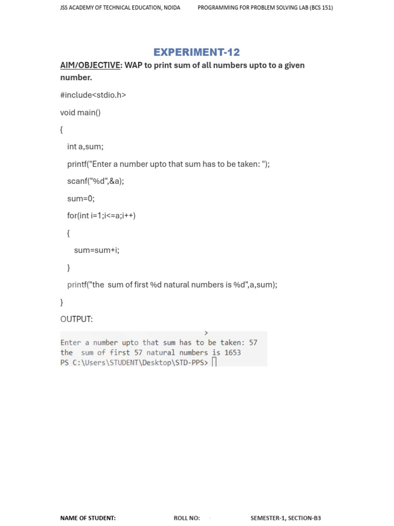 C Programming Lab Exercises Summary | PDF | Computer Programming ...
