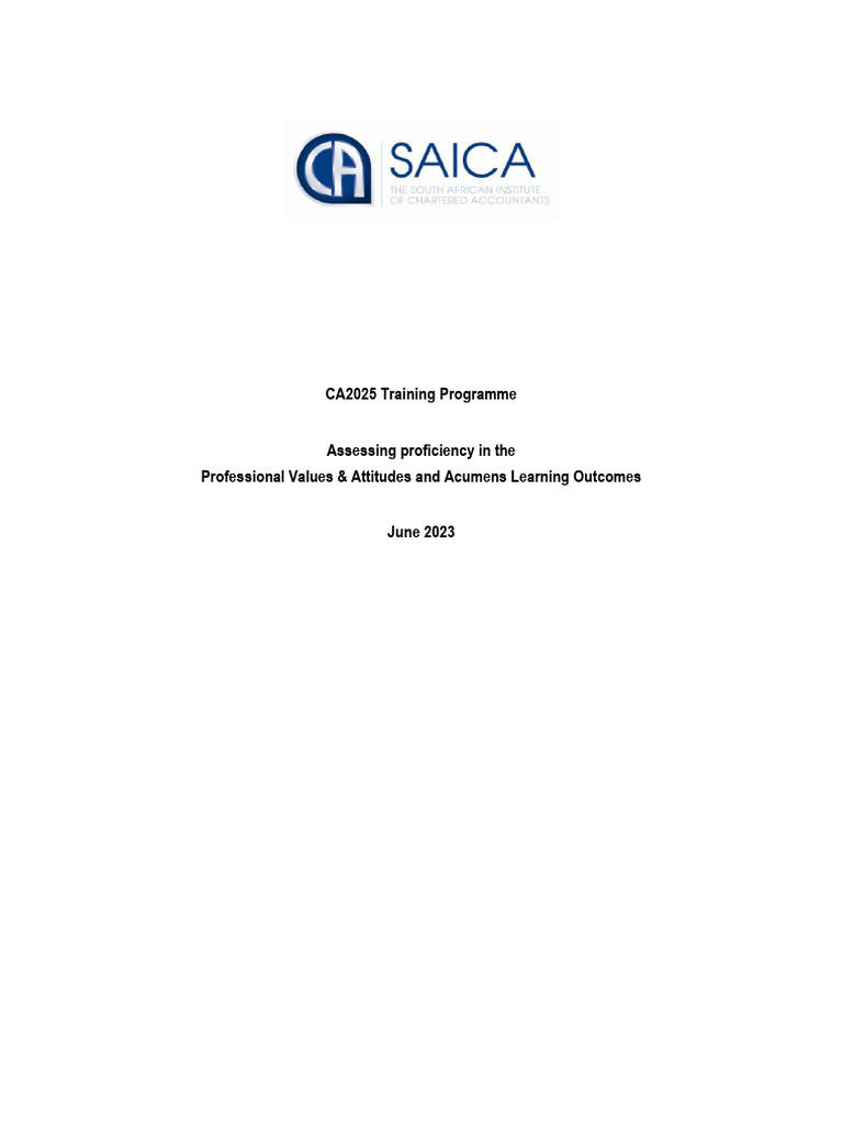Assessing Proficiency in PVAA Learning Outcomes | PDF | Learning | Behavior